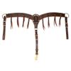 Cowboy Tack 2 Inch Chocolate Harness Leather Breast Collar with Latigo Strings view 2