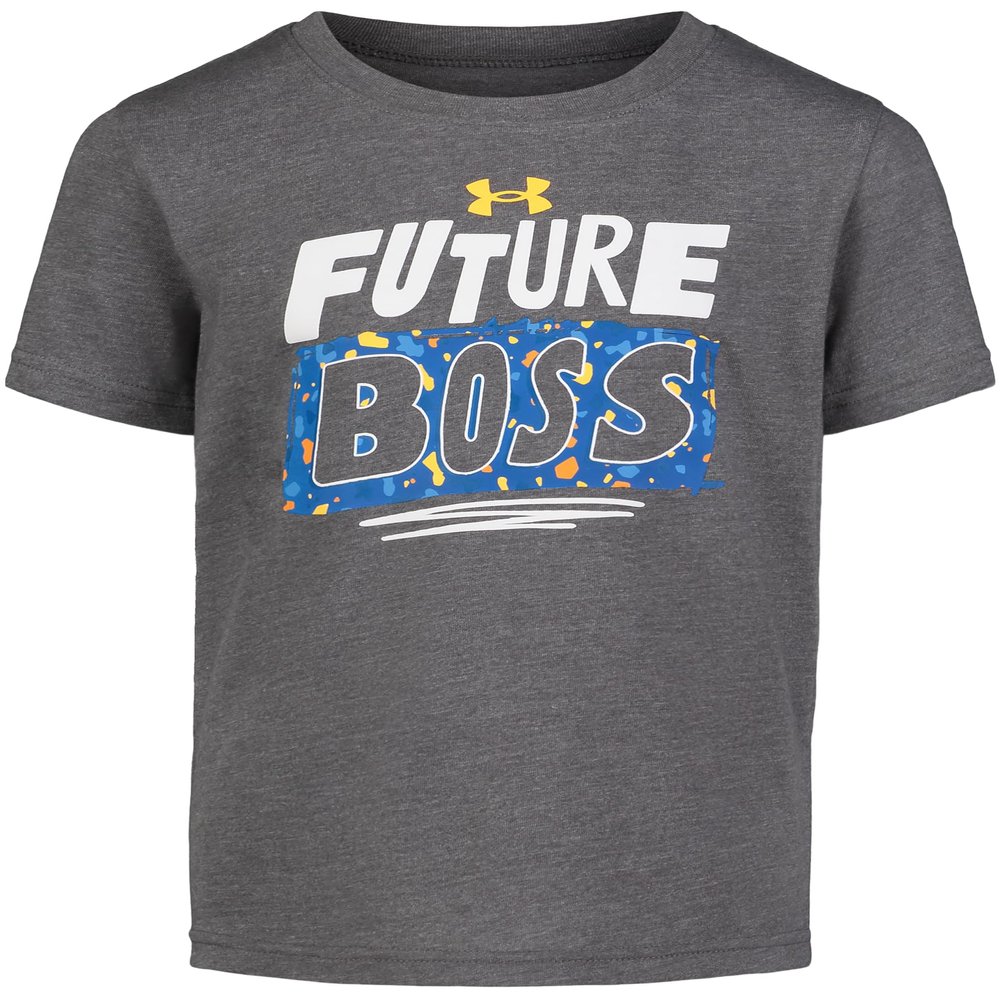 Under Armour Boys' Short Sleeve Core Graphic T-Shirt, Lightweight & Breathable, Relaxed Fit, Castlerock Future, 2T