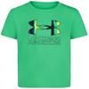 Under Armour Boys' Short Sleeve Core Graphic T-Shirt, Lightweight & Breathable, Relaxed Fit, Vaport Green Mercury, 2T view 1