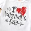 Little Kid Fashion Outfits Set Newborn Infant Baby Girls Boys Print Autumn Valentine's Day Long (White, 3-6 Months) view 3