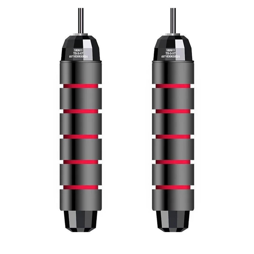 NATTCO Fitness Jump Ropes Rapid Speed Jumping Rope Cable with Ball Bearings Steel Skipping Rope Gym Fitness Home Exercise Slim Body Adjustable (Color : Red, Size : 1)