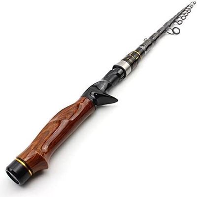 Fishing Rod Casting Rod Travel Bait Trout Telescopic Fishing Rod Bait Heavy Carp Wooden Handle Rod Telescopic Fishing Rod (Color : 2.7 m)