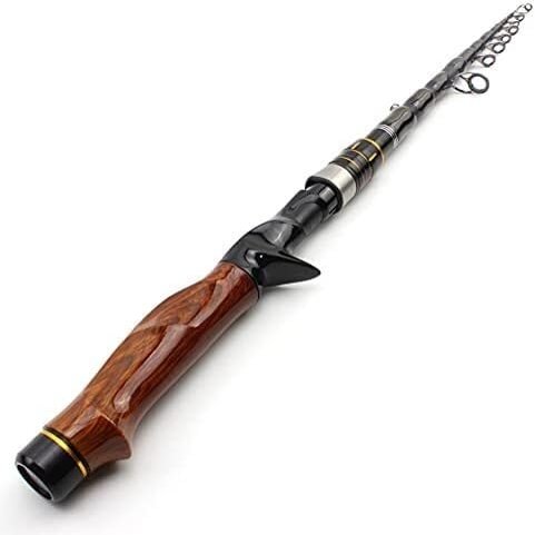 Fishing Rod Casting Rod Travel Bait Trout Telescopic Fishing Rod Bait Heavy Carp Wooden Handle Rod Telescopic Fishing Rod (Color : 2.7 m)