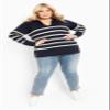Avenue Women's Plus Size Mara Sweater, 14-16 Navy view 3