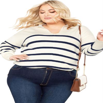 Avenue Women's Plus Size Mara Sweater, 18-20 Ivory