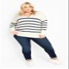 Avenue Women's Plus Size Mara Sweater, 18-20 Ivory view 3