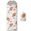 Smell Sunshine Kids Sleeping Bag for Boys Girls,Rugby Print-Lightweight Warm Portable Outdoor Indoor-Waterproof Cold Weather Resistant Sleeping Bag for Camping Hiking(Rugby02) view 1