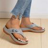 Dressy Orthopedic Sandals For Women With Rhinestones Womens Orthotic Flips Flops Sandals Arch Support for Flat feet Orthopedic Slides Plantar Fasciitis Comfortable Walking Beach Shoes view 4