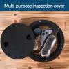 Xztrdi Boat-Ready Black Round Non-Slip Inspection Hatches - Sizes 8" with Detachable Cover - ABS Plastic Screw Out Access Hatch Cover for Kayak, Yacht, Marine Accessories view 3
