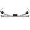 CUSON Adjustable Boat Trailer Bottom Support Bracket with Keel Rollers | Support Bracket for Boats from 2' 7" to 4' Wide - Max Weight Capacity of 1763.7 lb | Silver Zinc-Coated Steel view 2
