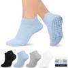 yeuG Non Slip Pilates Socks with Grips for Women, Grip Socks for Yoga Ballet Barefoot Workout Anti Skid Athletic Socks view 1