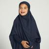 AFAVOM Abaya for Girls Muslim Full Cover Dress with Hijab Kaftan Islamic Prayer Robes Dress Kids Long Sleeve Formal Prayer Clothes Dubai Hijab Eid Dress Teens Casual Maxi Gown Navy Blue 12-13 Years view 3