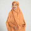 AFAVOM Abaya for Girls Muslim Full Cover Dress with Hijab Kaftan Islamic Prayer Robes Dress Kids Long Sleeve Formal Prayer Clothes Dubai Hijab Eid Dress Teens Casual Maxi Gown Orange 11-12 Years view 4