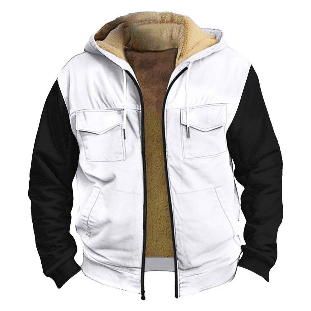 Generic Winter Long Sleeve Shirts for Men Fleece Flannel Shirt for Men Gift for 15 Year Old Boy Young Mens Winter Coats Pullover Sweater Men Men's Henley Shirts4-White,Small