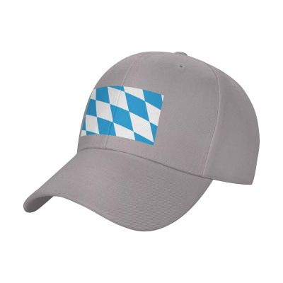 LIFANGMI Flag of Bavaria (lozengy) Baseball Cap Adjustable for Men Women Hat Truck Driver Hats Gray
