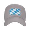 LIFANGMI Flag of Bavaria (lozengy) Baseball Cap Adjustable for Men Women Hat Truck Driver Hats Gray view 2