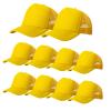 Ankmogela 10 Pack of Blank Trucker Hat Bulk Mesh Cap Men and Women Baseball Cap DIY Graffiti Hot Stamping Duck Tongue Cap Yellow view 1