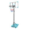 AOKUNG Teenagers Youth Height Adjustable 5.6 to 7ft Basketball Hoop 28 Inch Backboard Portable Basketball Goal System with Stable Blue Base and Wheels, use for Indoor Outdoor view 1
