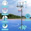 AOKUNG Teenagers Youth Height Adjustable 5.6 to 7ft Basketball Hoop 28 Inch Backboard Portable Basketball Goal System with Stable Blue Base and Wheels, use for Indoor Outdoor view 4