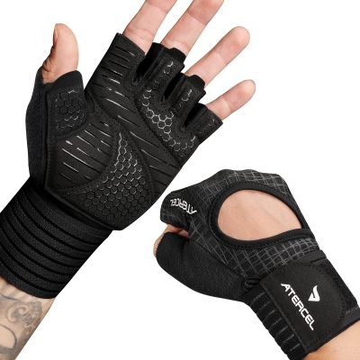 ATERCEL Gym Gloves for Men and Women, Workout Gloves with Wrist Support Weight Lifting Gloves High-Elastic and Breathable Exercise Glove for Fitness, Weightlifting