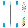 OCEANBROAD Adjustable Carbon Fishing Kayak Paddle - 94in/240cm-98in/250cm-102in/260cm Carbon Fiber Shaft Paddles Kayaking Fishing Oar with Paddle Leash, Blue view 1