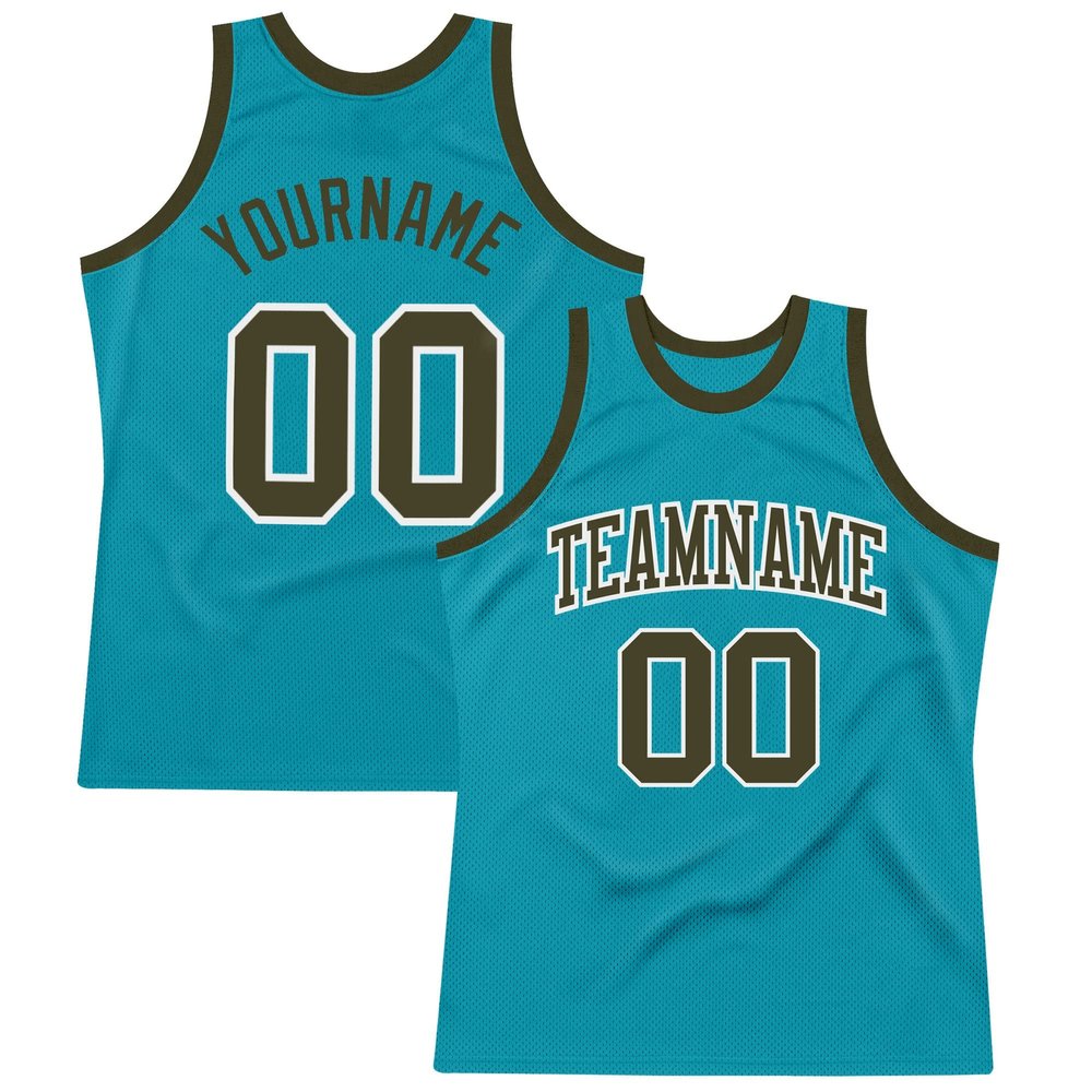 Custom Basketball Jersey for Men Women Kids, Personalized Stitched Printed Team Name Number Logo, Teal Olive White Sports Shirt