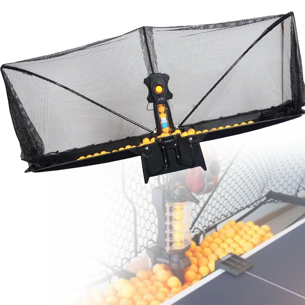 SACLMD Portable Automatic Ping Pong Ball Launcher,Table Tennis Robot,Ping Pong Ball Machine,Automatic Table Tennis Machine for Training,Table Tennis Balls