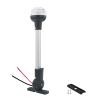 CLGMarine 12-Inch Folding LED Navigation Anchor Light | Lightweight Anodized Aluminum Pole | Pontoon Boat Bimini & Stern Light | USCG 2NM | Horizontal Mount Base | 12V DC White view 1