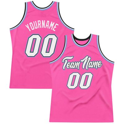 Custom Basketball Jersey for Men Women Kids, Personalized Stitched Printed Team Name Number Logo, Pink White Blue Sports Shirt