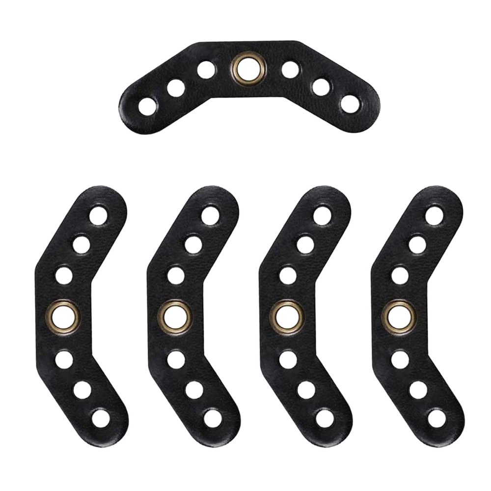 Necvior 5Pcs/Pack Leather Bow Yoke with Metal Grommet Bow Sling Strap Leather Yoke Bracket Mount for Compound Bow Wrist Sling Compound Bow Wrist Sling Leather Bow Yoke Leather Bow Wrist Strap