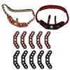 Necvior 5Pcs/Pack Leather Bow Yoke with Metal Grommet Bow Sling Strap Leather Yoke Bracket Mount for Compound Bow Wrist Sling Compound Bow Wrist Sling Leather Bow Yoke Leather Bow Wrist Strap view 3