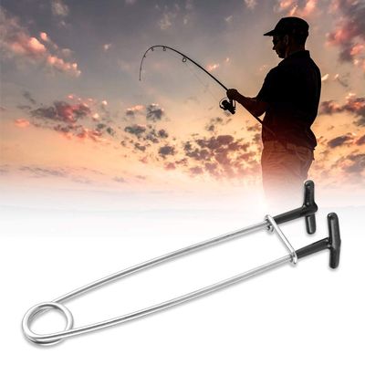 Gavigain Fish Mouth Spreader,Stainless Steel Fish Mouth Opener Jaw Spreader Fish Hook Remover Extractor Mouth Opener Jaw Spreader Hook Fishing Tool Set Kit for Saltwater Fishing