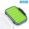 Gonex Fly Boxes for Fly Fishing Jig Boxes Two-Sided Waterproof Lightweight Fly Fishing Box Easy Grip Transparent Lid Fly Fishing Lures Box, 4.1"x 3.0"x 1.2", Green view 2