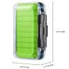 Gonex Fly Boxes for Fly Fishing Jig Boxes Two-Sided Waterproof Lightweight Fly Fishing Box Easy Grip Transparent Lid Fly Fishing Lures Box, 5.9"x 3.8"x 1.77", Green view 4