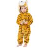LONULAIN Unisex Baby Animal Costume Pajamas, Infant Flannel Hooded Halloween Romper Cosplay Costume/Homewear/Sleepwear (Tiger,6-12 Months) view 3