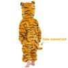 LONULAIN Unisex Baby Animal Costume Pajamas, Infant Flannel Hooded Halloween Romper Cosplay Costume/Homewear/Sleepwear (Tiger,6-12 Months) view 4