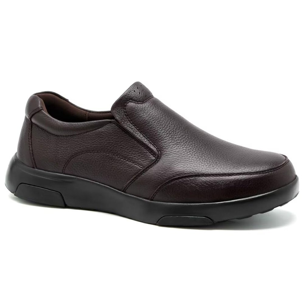 Men's Orthopedic Leather Dress Walking Shoes: Arch Support Dress Oxfords for Work, Business Breathable Loafers for Neuropathy Pain Recovery Coffee Size 14