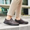 Men's Orthopedic Leather Dress Walking Shoes: Arch Support Dress Oxfords for Work, Business Breathable Loafers for Neuropathy Pain Recovery Coffee Size 14 view 2