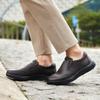 Men's Orthopedic Leather Dress Walking Shoes: Arch Support Dress Oxfords for Work, Business Breathable Loafers for Neuropathy Pain Recovery Coffee Size 14 view 3