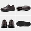 Men's Orthopedic Leather Dress Walking Shoes: Arch Support Dress Oxfords for Work, Business Breathable Loafers for Neuropathy Pain Recovery Coffee Size 14 view 4