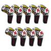 BAIRBRE Golf Iron Covers,Poker Diamond King Golf Iron Head Covers 9pcs Golf Iron Headcovers Leather Golf Club Head Covers for Iron with Magic Tape Fit Titleist,Callaway,Ping,Taylormade 5-9 APSX view 1