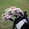 BAIRBRE Golf Iron Covers,Poker Diamond King Golf Iron Head Covers 9pcs Golf Iron Headcovers Leather Golf Club Head Covers for Iron with Magic Tape Fit Titleist,Callaway,Ping,Taylormade 5-9 APSX view 2