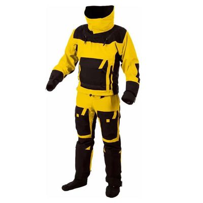 2 In 1 Waterproof Separate Dry Suits Switch/Zip Drysuitwith Latex Seal Kayaking Canoeing Jacket And Pants Yellow 3XL