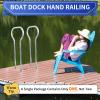 Boat Dock Boarding handrail, Safety Grab bar/Hand Railing for Marina, Dock, Deck, Boat, hot tub(42.1" H) view 4