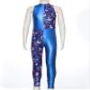 Moggemol Kids Girls Gymnastics Leotard Workout Bodysuit Printed Sports One Piece Long Pants Jumpsuit Dance Unitard C#Navy08 12 Years view 3
