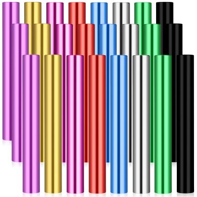 Sratte 24 Pcs Relay Baton Aluminum Field Race Track Baton for Track and Field Students Office Outdoor Running Practice Athlete Equipment(Multi Colors)