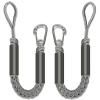 ONOSHIP 2PCS Fender Lines 2FT Premium Bungee Boat Lines with 316 Stainless Clip for Boat Bumper/Boat Fender Boat Accessories for Mooring for Jet Ski, SeaDoo, Yamaha WaveRunner Dinghy (Grey, 2 Feet) view 1