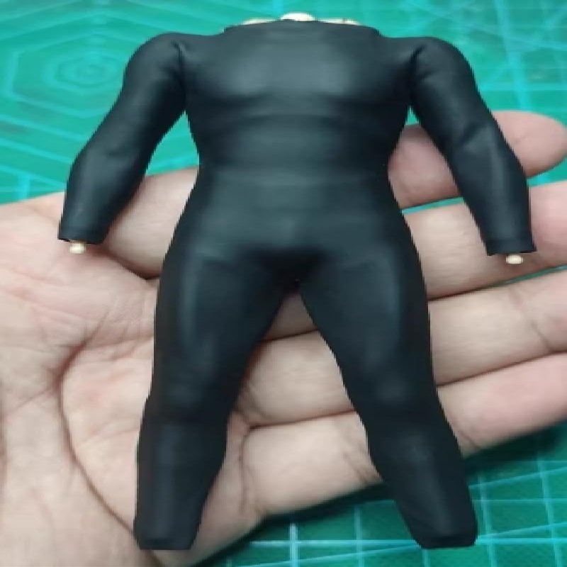 ximitoy 1/12 Q6-5 Male Soldier Multicolor Leather Tight Clothing Bodysuit Model 6'' (only Bodysuit no Figure) (Matte Black)