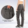 Jawtut Womens Cargo Pants Army Combat Work Pants with 8 Pockets Casual Cotton Ripstop Construction Pants (2083 Grey 14) view 3