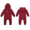 Yartina Infant Baby Girls Boys Fall Winter Snowsuit Hooded Bodysuit Long Sleeve Pocketed Romper Outerwear Red 6-9 Months view 3